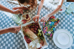 The Alice Double Woven Tablecloth in Huckleberry